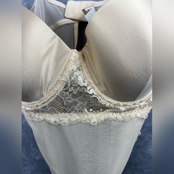 FTF Cosmopolitan Beige Nude Mesh Stain Lace Bodysuit Size 1X - Picture 5 of 14